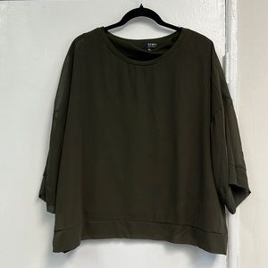 Hype+ plus sizes size 3X dressy top sheer top with built in tank underneath